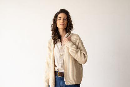 Cárdigan de cachemir beige