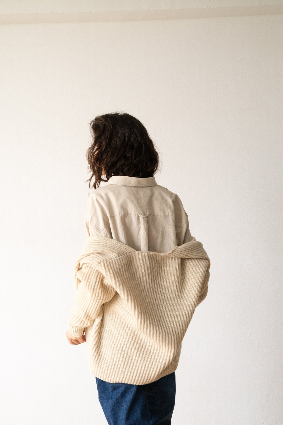 Cárdigan de cachemir beige