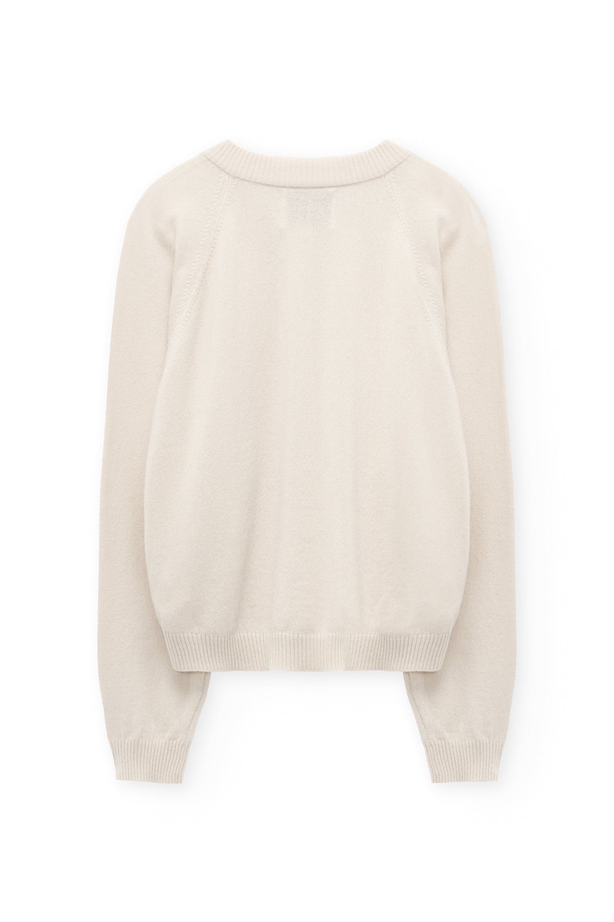 Cárdigan botones de lana cachemir beige