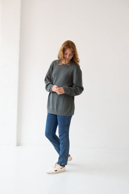Jersey unisex Tam azul hortensia en algodón orgánico