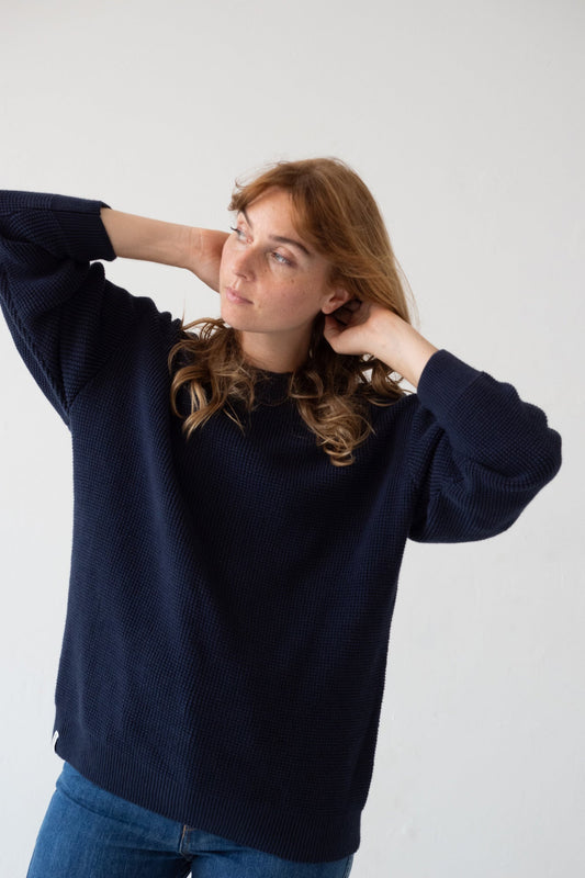 Jersey unisex Tam azul marino en algodón orgánico