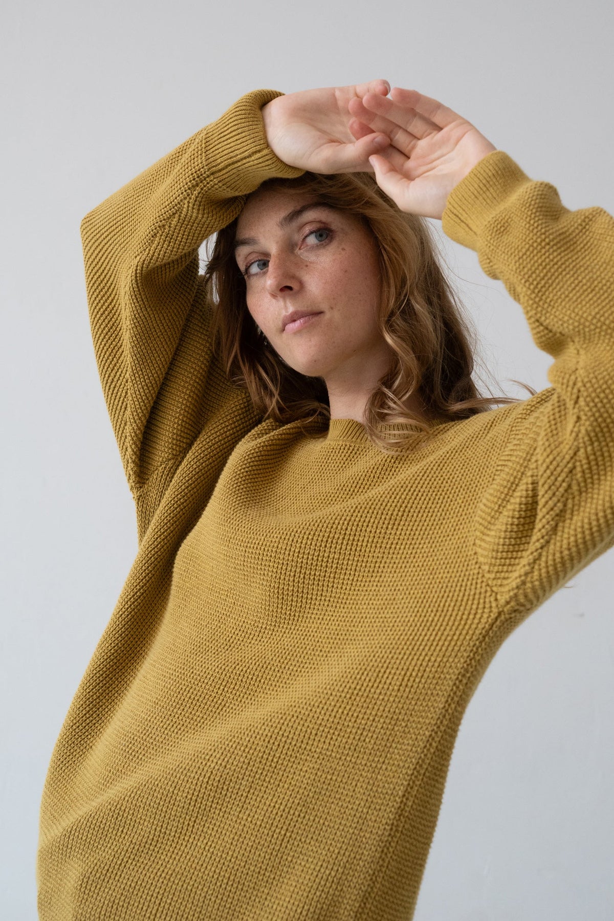 Jersey unisex Tam mostaza en algodón orgánico