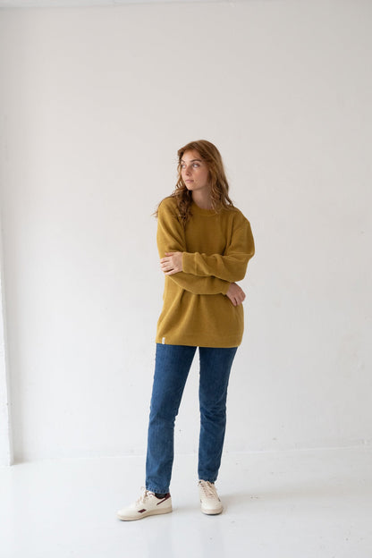 Jersey unisex Tam mostaza en algodón orgánico