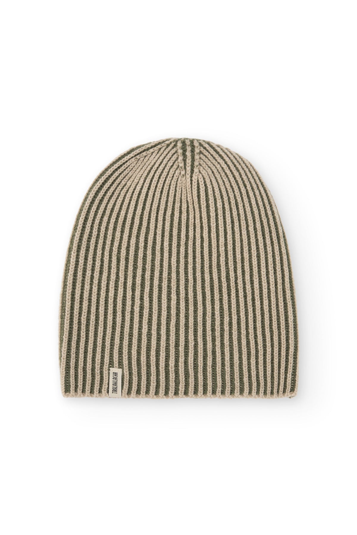 Gorro Tao bicolor verde lana merino