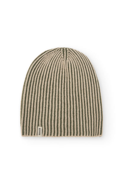 Gorro Tao bicolor verde lana merino