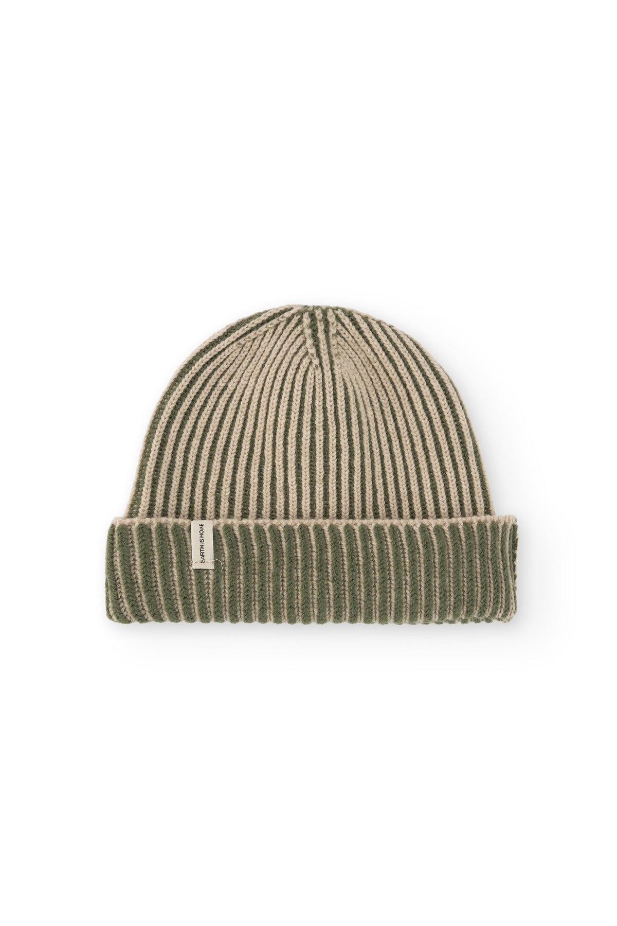 Gorro Tao bicolor verde lana merino