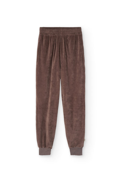 Jogger algodón orgánico terciopelo malva