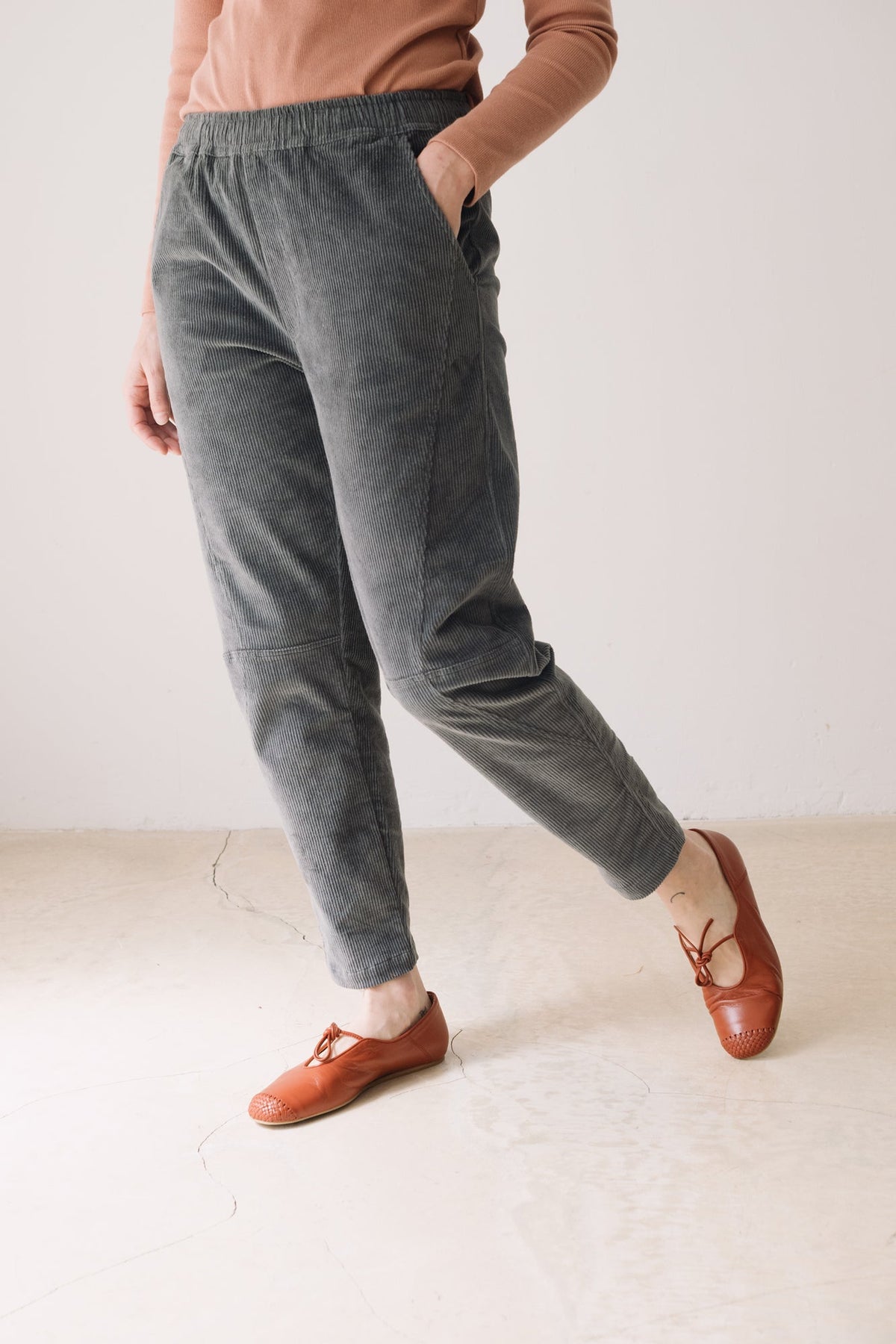 Pantalón pana algodón orgánico azul
