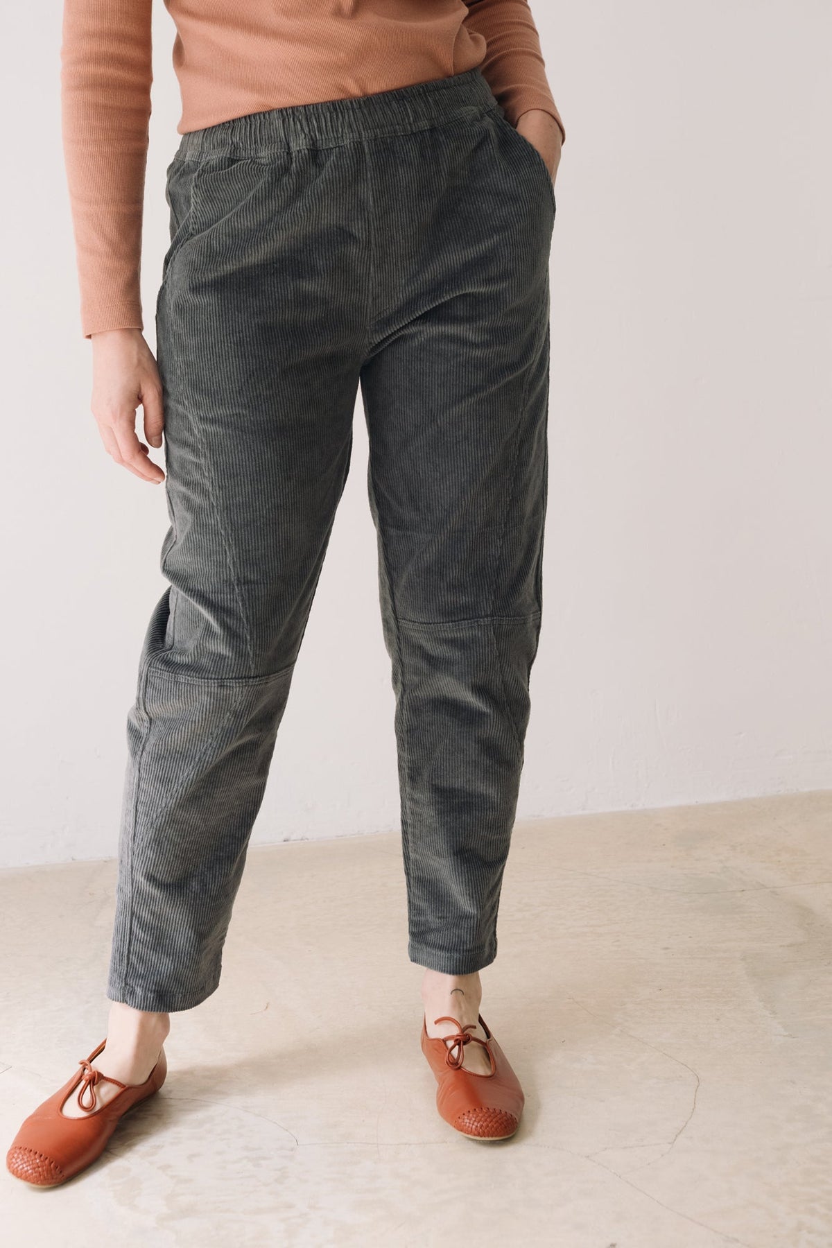 Pantalón pana algodón orgánico azul