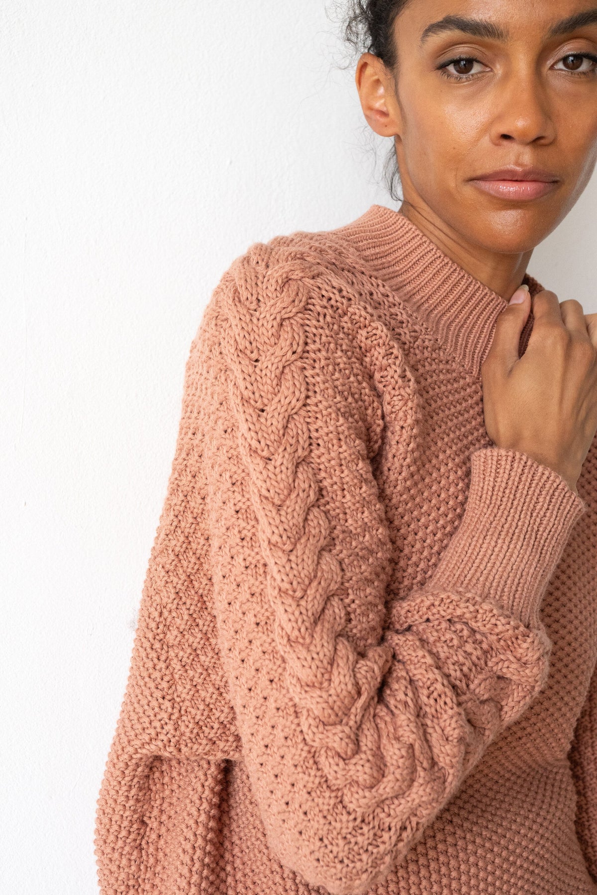 Jersey Turner rosa empolvado algodón orgánico