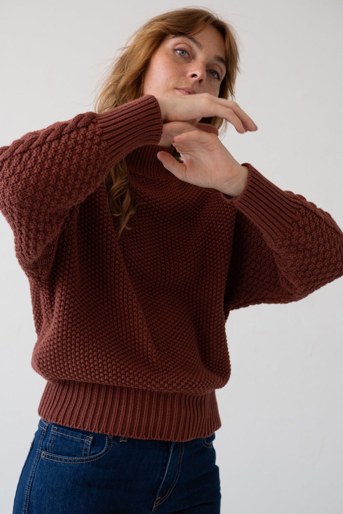 Organic cotton currant maroon Turner jersey