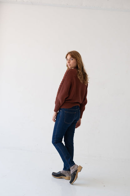 Organic cotton currant maroon Turner jersey