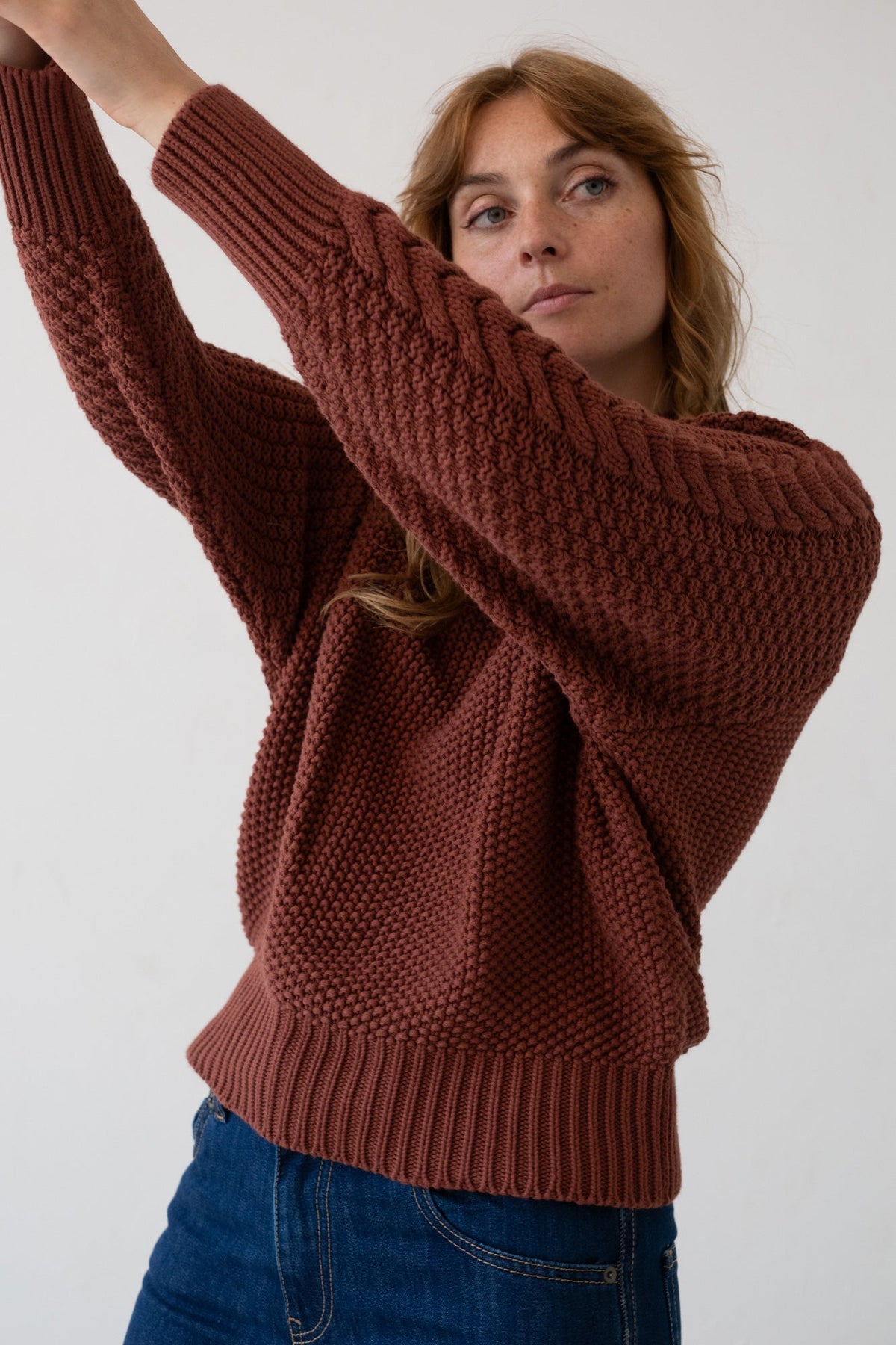 Organic cotton currant maroon Turner jersey
