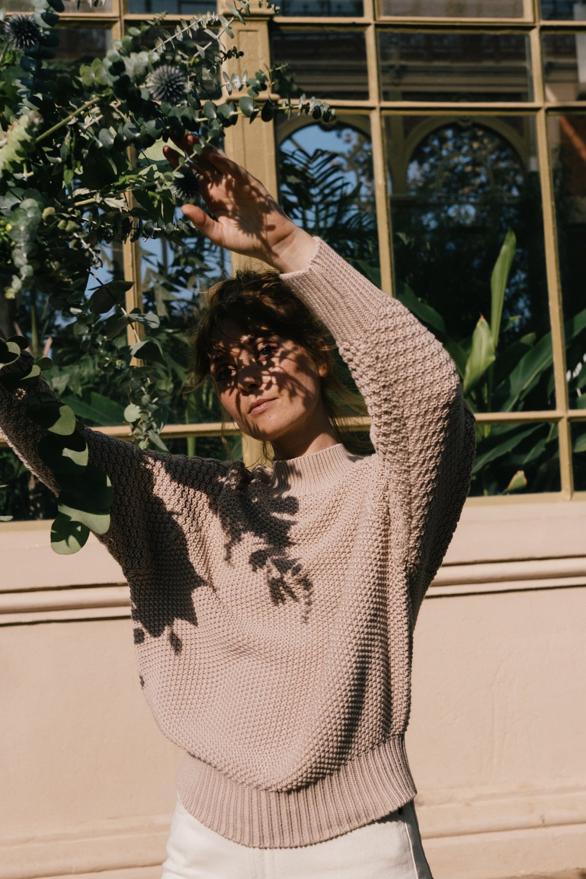 Magnolia white organic cotton Turner sweater