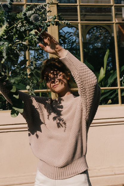Magnolia white organic cotton Turner sweater