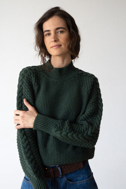 Jersey Turner verde bosque algodón orgánico