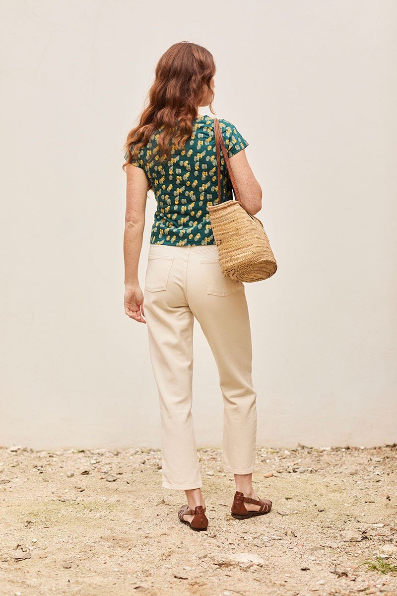 Pantalón Straight Finna Beige Natural