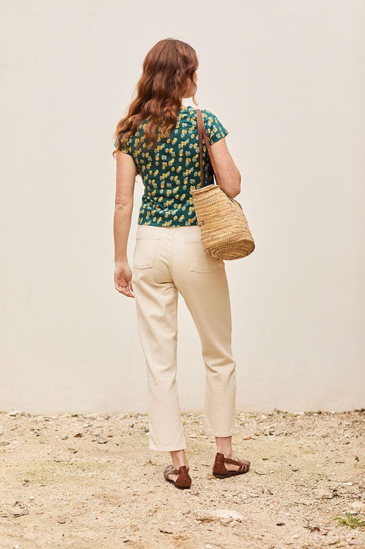 Pantalón Straight Finna Beige Natural