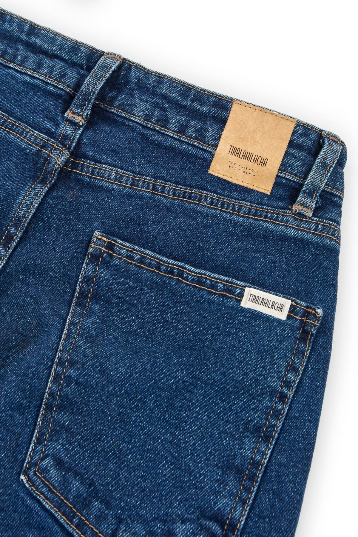 Pantalones Momfit Denim azul vintage