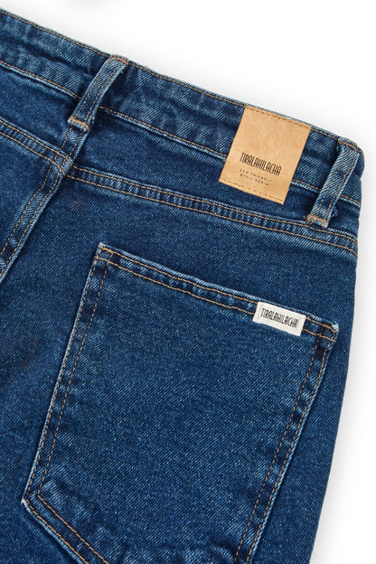 Pantalones Momfit Denim azul vintage
